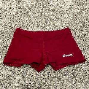 ASICS Red Low Cut Volleyball Shorts S